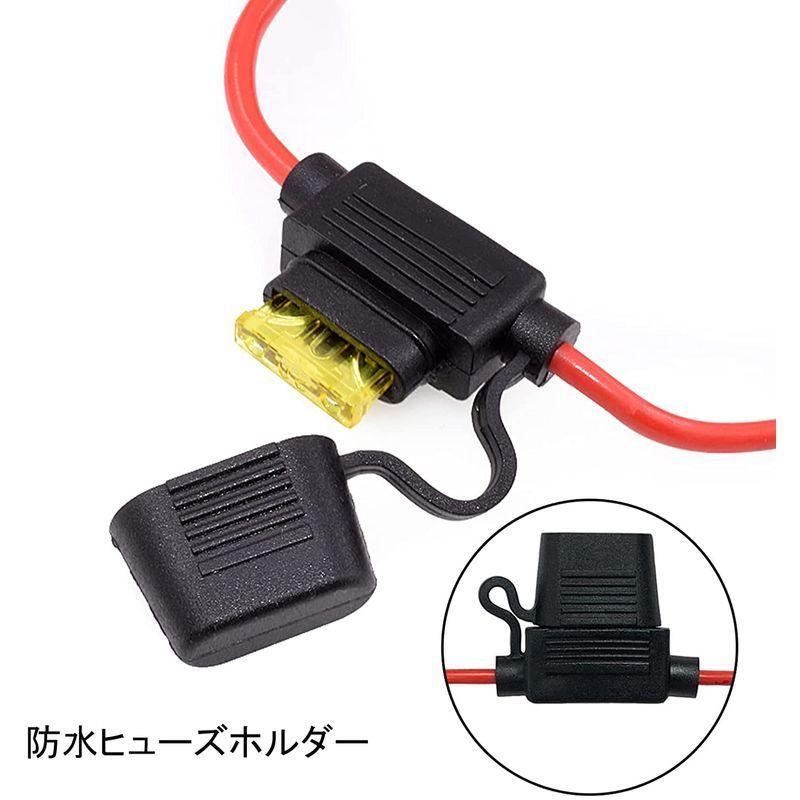 市場 Kiligen 車平型ヒューズホルダー 配線追加 12v 24v 電源取り出し