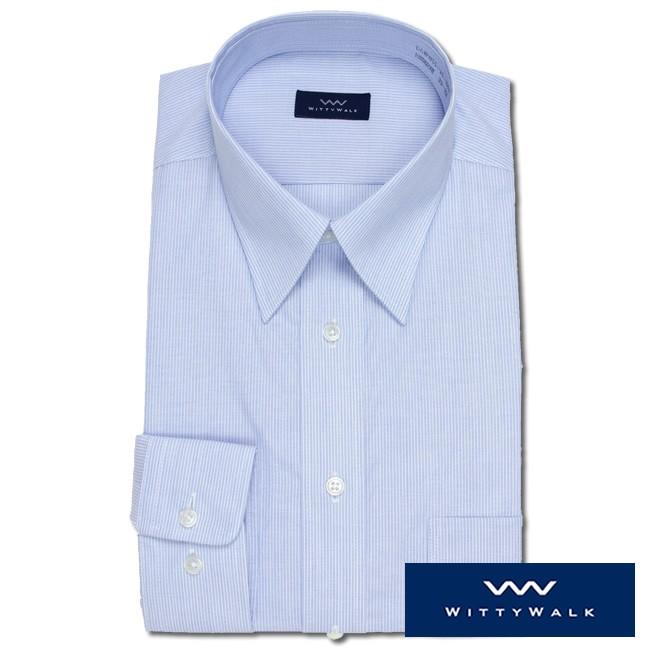 ワイシャツ メンズ 長袖 ブルー 形態安定 形状記憶 防汚加工 Yシャツ 大きいサイズ レギュラーカラーP12WWR202｜plateau-web｜02