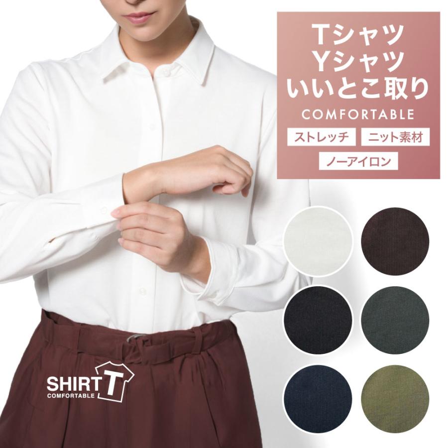 PLATEAU（プラトウ） レディース ブラウス 長袖 ノーアイロン ニット