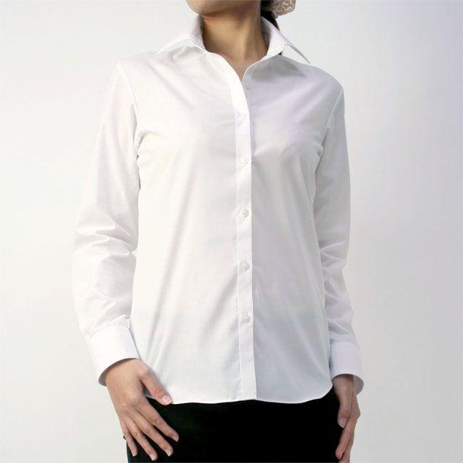 ワイシャツ ブラウス レディース 長袖 形態安定 ノーアイロン ビジネス オフィス 白 ホワイト 制服 就活 P31S3A001