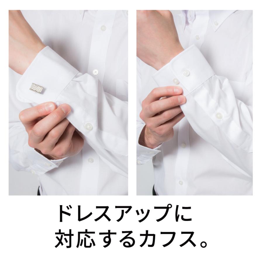 5枚セット ワイシャツ メンズ 長袖 白 形態安定 形状記憶 カッターシャツ Yシャツ ビジネスシャツ ボタンダウン Y12S5B101｜plateau-web｜13
