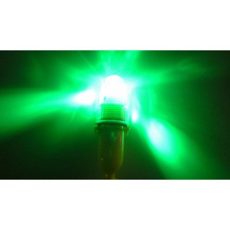 LED 点滅灯 1個入 選べる全5色 赤 青 白 黄 緑 (本体色は黄色) シー
