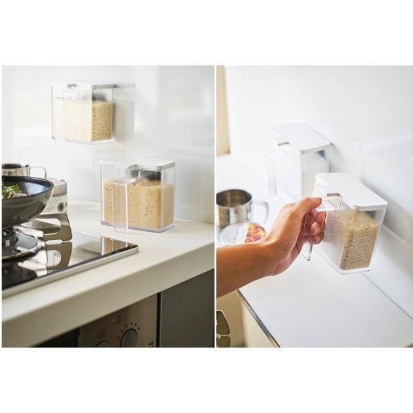 調味料入れ 容器 ケース 収納 砂糖 塩 小麦粉 ホワイト ブラック Yamazaki マグネット調味料ストッカー タワー 000 160 Coco Miel 通販 Yahoo ショッピング