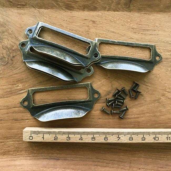 1960's　オーク材　ネームプレート　引手金具　楢材　小引き出し　６段 1960's オーク材 ネームプレート 引手金具 楢材 小引き出し 6段