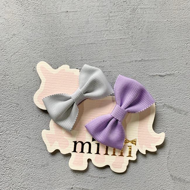 ヘアアクセサリー Mimi mimi（AIRBUGGY） mimi ヘアクリップ グレーグログラン 2個SET