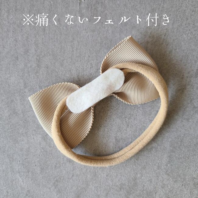 ベビー ヘアバンド ヘアクリップ セット グログランリボン 滑りどめ付