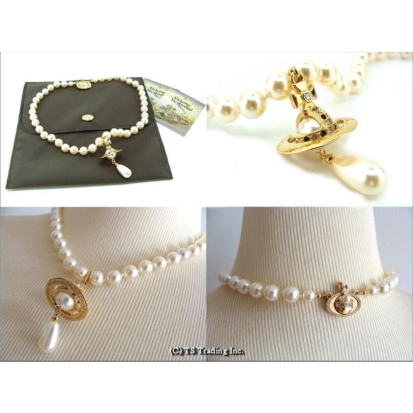 Vivienne Westwood ヴィヴィアン ウエストウッド ネックレス New 1-Row Pearl Drop Choker 1連 パール  ドロップ チョーカー GOLD