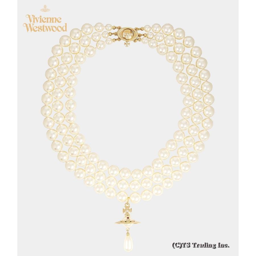 25SS new/Vivienne Westwood オーブ装飾チョーカー Choker Gold Vivienne Westwood ヴィヴィアン ウエストウッド NEW3-Row