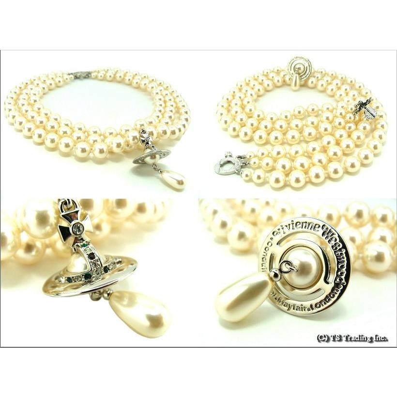 Vivienne Westwood 3連 ドロップ パール ネックレス ピアス Vivienne Westwood（ヴィヴィアンウエストウッド） ヴィヴィアン