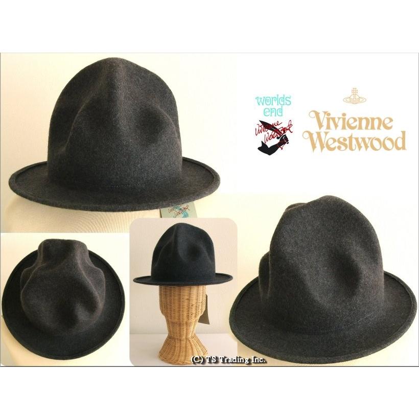 ヴィヴィアンウエストウッドワールズエンドVivienne Westwood Felt Mountain hat限定フエルト・マウンテン ハット  ファレル(Gray)