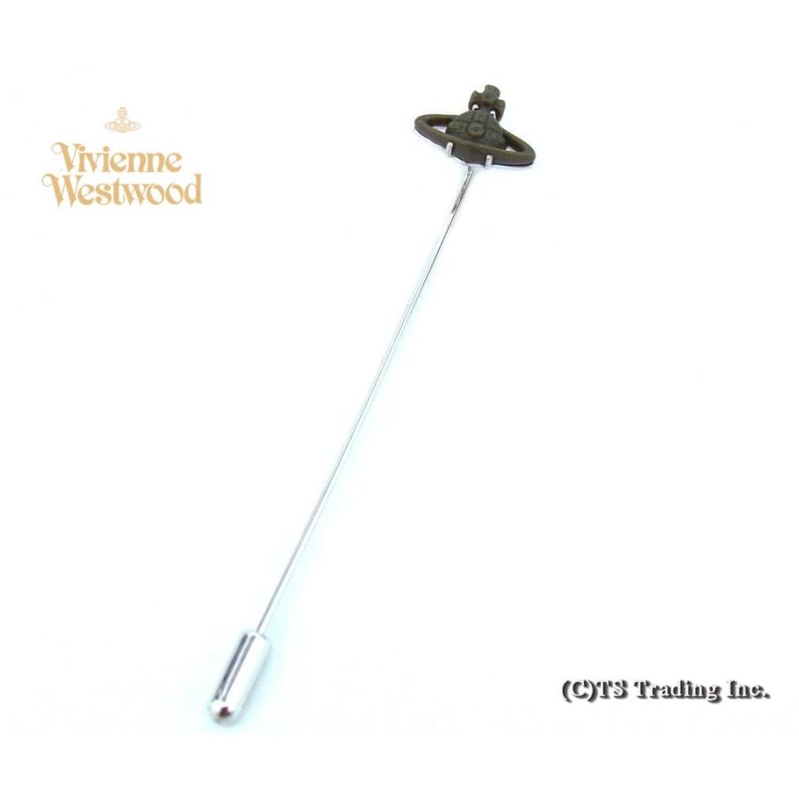 ヴィヴィアンウエストウッドVivienne Westwood レジン オーブ ラペルピン Idris Resin Orb Lapel Pin (Khaki/SV)