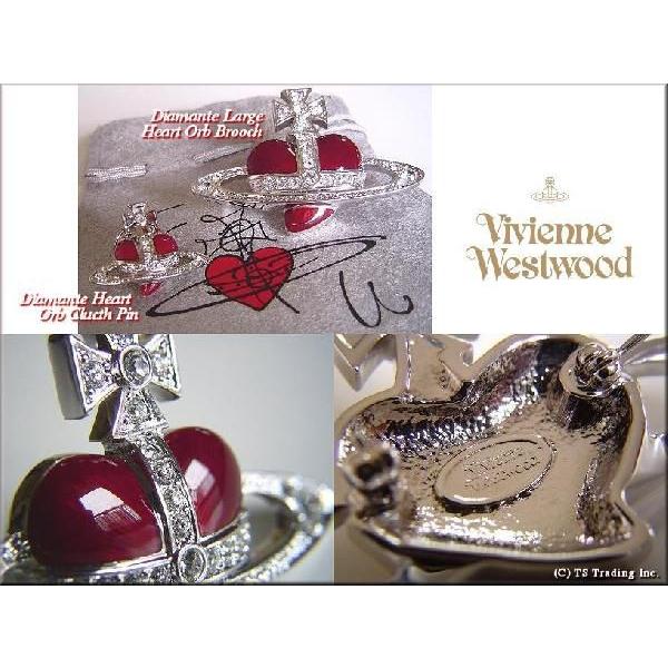 ◆Vivienne Westwood◆ヴィヴィアンウエストウッド★Large Diamante Heart Orb Brooch◇ラージ ディアマンテ  ハート＆オーブ ブローチ RSV