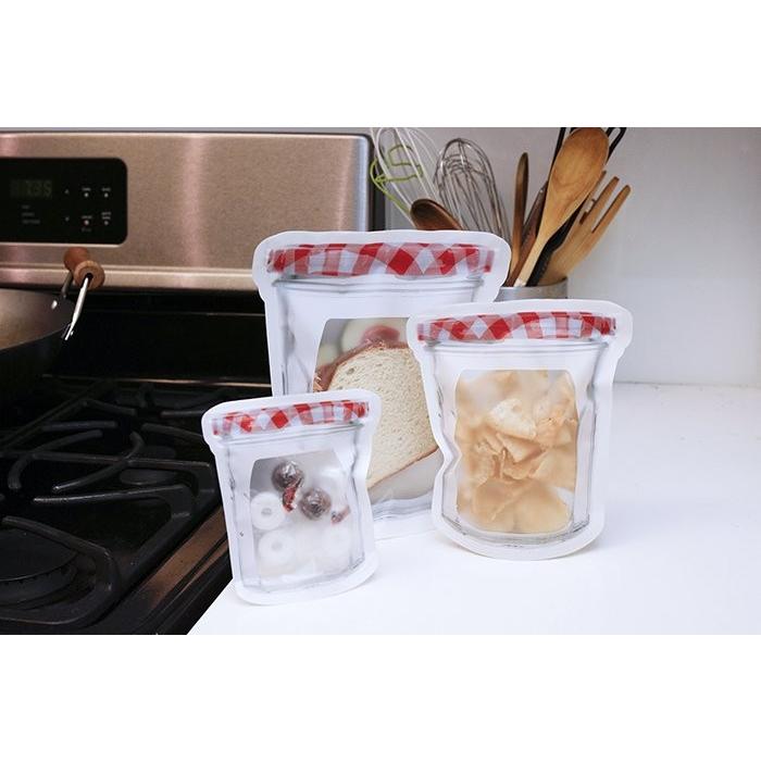 Jam Jar Zipper Bags S set of 4 ジャムジャー ジッパーバッグ Sサイズ 4枚入 KIKKERLAND キッカー