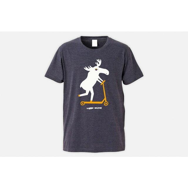 DONNA WILSON ドナ・ウィルソン Lama&Goat Bike Tshirts Moose Tshirts ラマとヤギと自転車のTシャツ ムースのキックスケーターTシャツ ユニセックス メンズ |  | 02