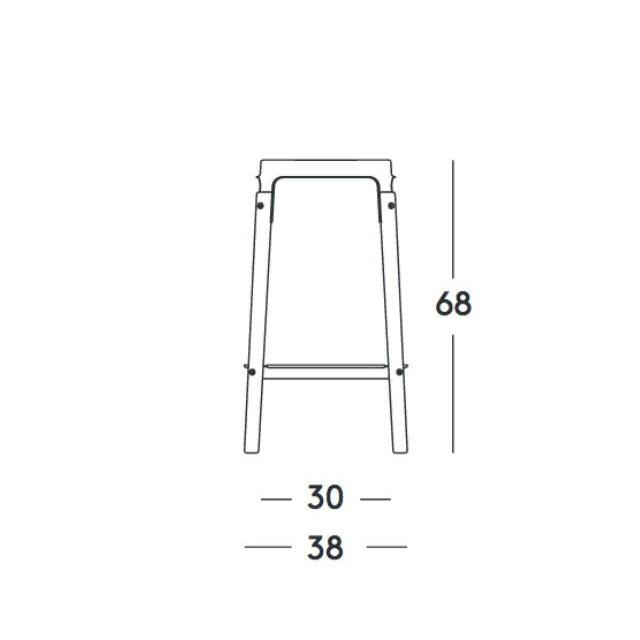 MAGIS（マジス） 法人宛限定 SH680mm Steelwood Stool スチールウッド