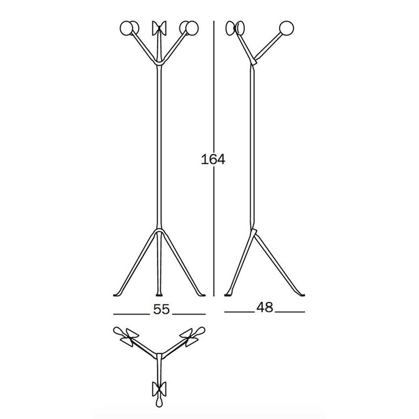 法人宛限定 MAGIS マジス Officina Coat stand オフィチーナ コートスタンド フレーム:SILVER/BLACK フック:BLACK/GREY/GREEN | MAGIS | 03
