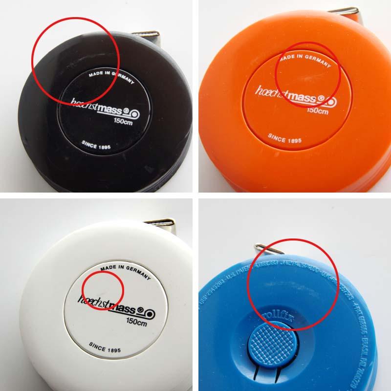 hoechstmass ロールメジャー 150cm テープメジャー ドイツ Black