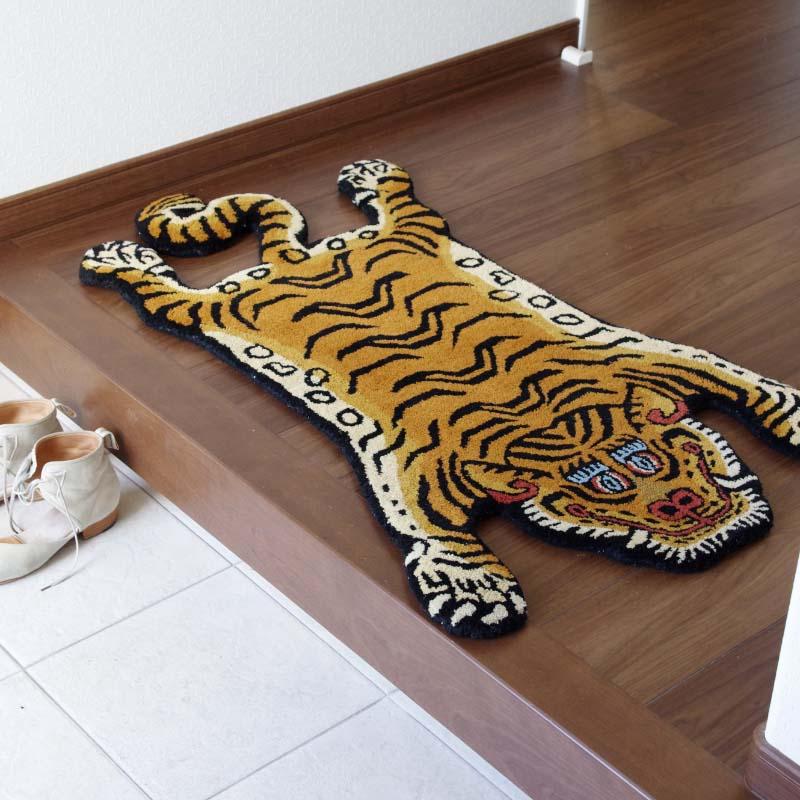 S チベタンタイガーラグ Tibetan Tiger Rug Sサイズ DTTR-01 ブルー