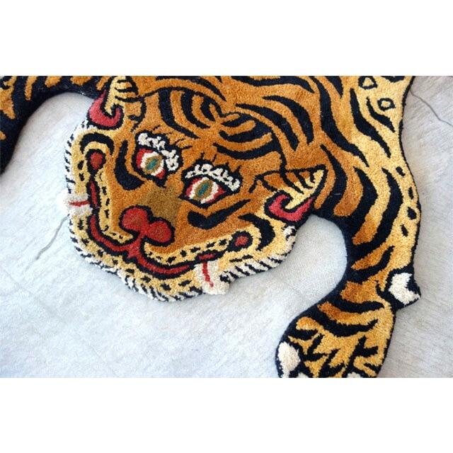 L  チベタンタイガーラグ Tibetan Tiger Rug Lサイズ DTTR-01/DTTR-02 ブルー/レッド マット 約90×160cm｜play-d-play｜04
