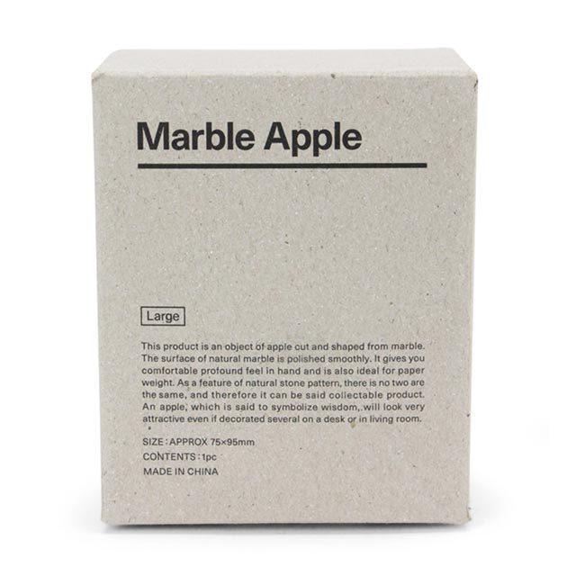 マーブルアップル ラージ Marble Apple Large レッド ジェードグリーン ブラウン ブラック 大理石 ペーパーウェイト リンゴ 林檎 オブジェ 置き物 | DETAIL | 11