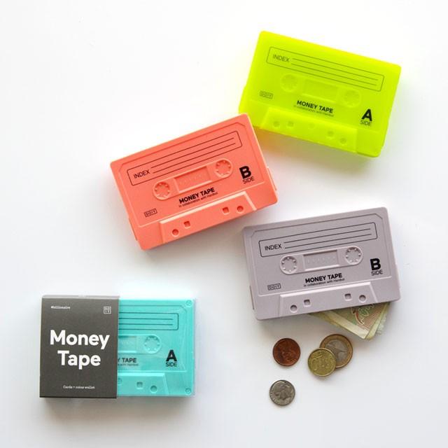 Money Tape マネーテープ doiy ドーイ カセットテープ コインケース コーラル/グリーン/グレー/ネオンイエロー シリコン