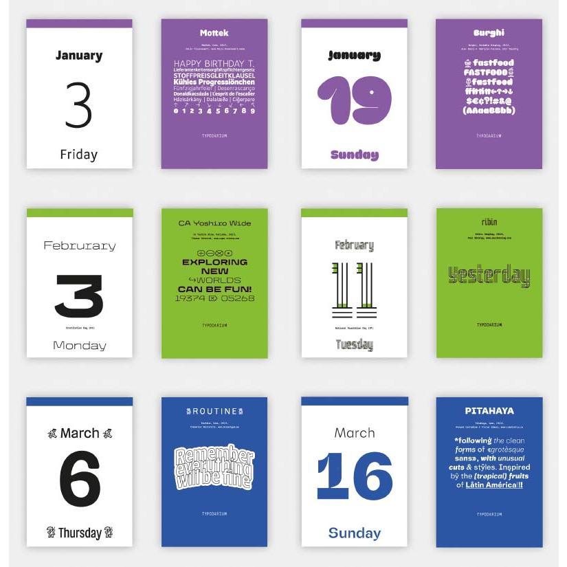 Typodarium 新品未開封 10年分 (フォント日めくりカレンダー) Typodarium 2024 ｜タイポダリウム 日めくりカレンダー