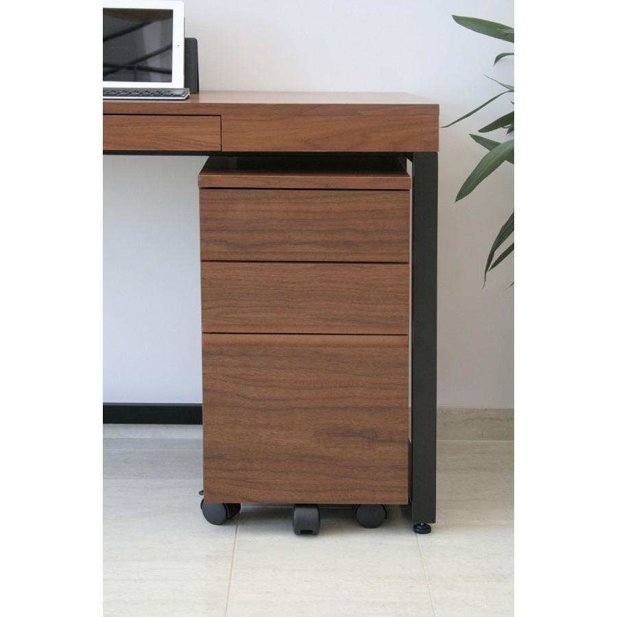 Walnut Desk Chest ウォールナット デスク チェスト W340mm ミッドセンチュリー オフィス 書斎 おしゃれ K-2547BR | ICHIBA | 01