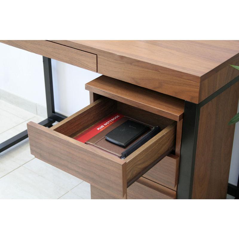 Walnut Desk Chest ウォールナット デスク チェスト W340mm ミッドセンチュリー オフィス 書斎 おしゃれ K-2547BR | ICHIBA | 02