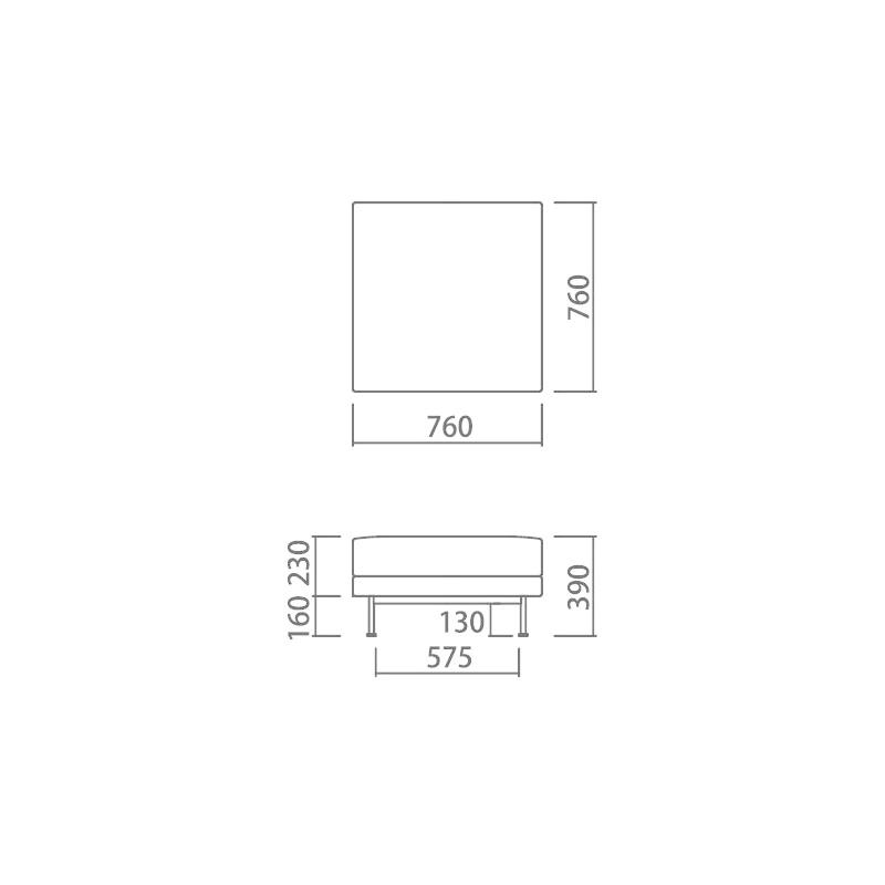 SIEVE モンスソファ オットマン mons sofa ottoman グレー/ベージュ/ブラック/ダークグレー シーヴ 北欧 モールドウレタン SVE-SF020Oの画像