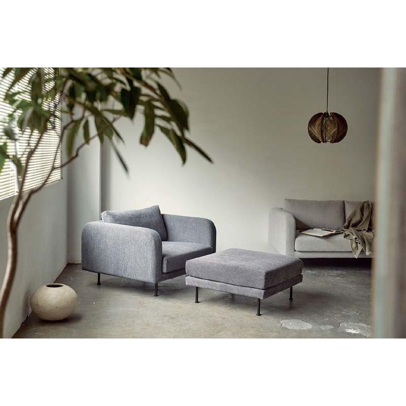 シーヴ□モンスソファ オットマン ライトグレー シンプルモダン カバー