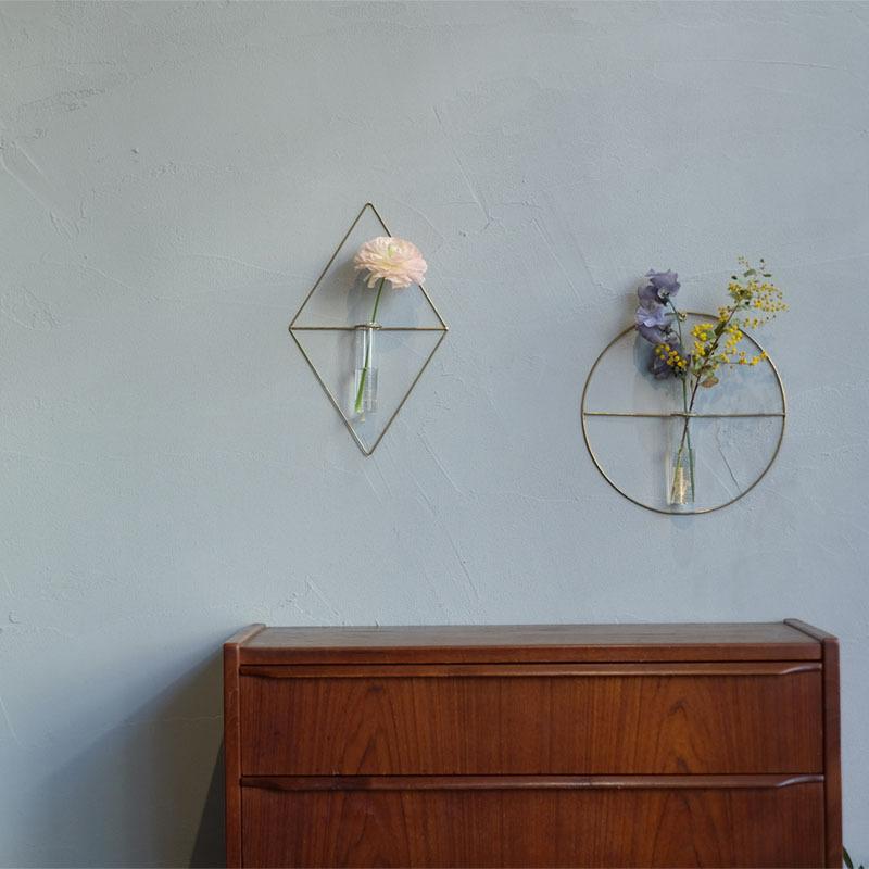 PIKE wall brass vase ピケ ウォールブラスベース WEST VILLAGE TOKYO ウエストビレッジトーキョー ラウンド/ダイアモンド/レクト 真鍮 一輪挿し | WEST VILLAGE TOKYO | 05
