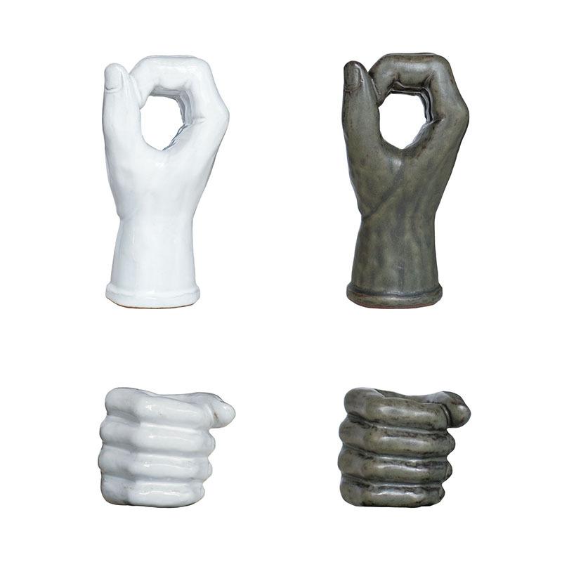 アズ・ポタリー ウォールハンド AS POTTERY / WALL HAND WEST VILLAGE TOKYO ウエストビレッジトーキョー  ホワイト グリーン 陶器 壁 オブジェ 手 | WEST VILLAGE TOKYO | 02