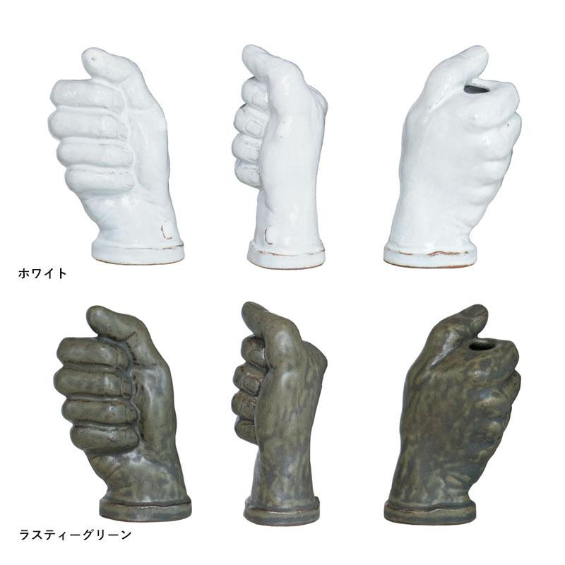 アズ・ポタリー ハンド AS POTTERY / HAND WEST VILLAGE TOKYO ウエストビレッジトーキョー  ホワイト グリーン 陶器 オブジェ 手 フラワーベース | WEST VILLAGE TOKYO | 01