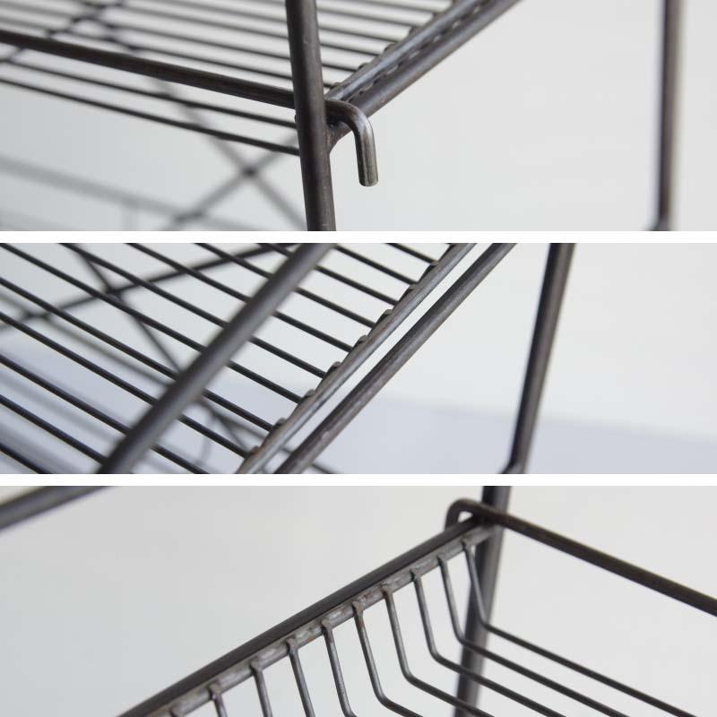 Lサイズ HABANA Folding Shelf BK ハバナ フォールディングシェルフ WEST VILLAGE TOKYO ウエストビレッジトーキョー ディスプレイ アイアン 棚 ４段 | WEST VILLAGE TOKYO | 05