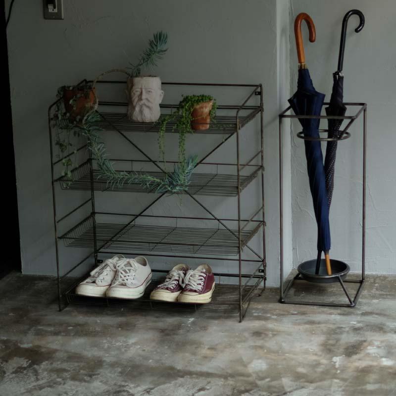 Lサイズ HABANA Folding Shelf BK ハバナ フォールディングシェルフ WEST VILLAGE TOKYO ウエストビレッジトーキョー ディスプレイ アイアン 棚 ４段 | WEST VILLAGE TOKYO | 08