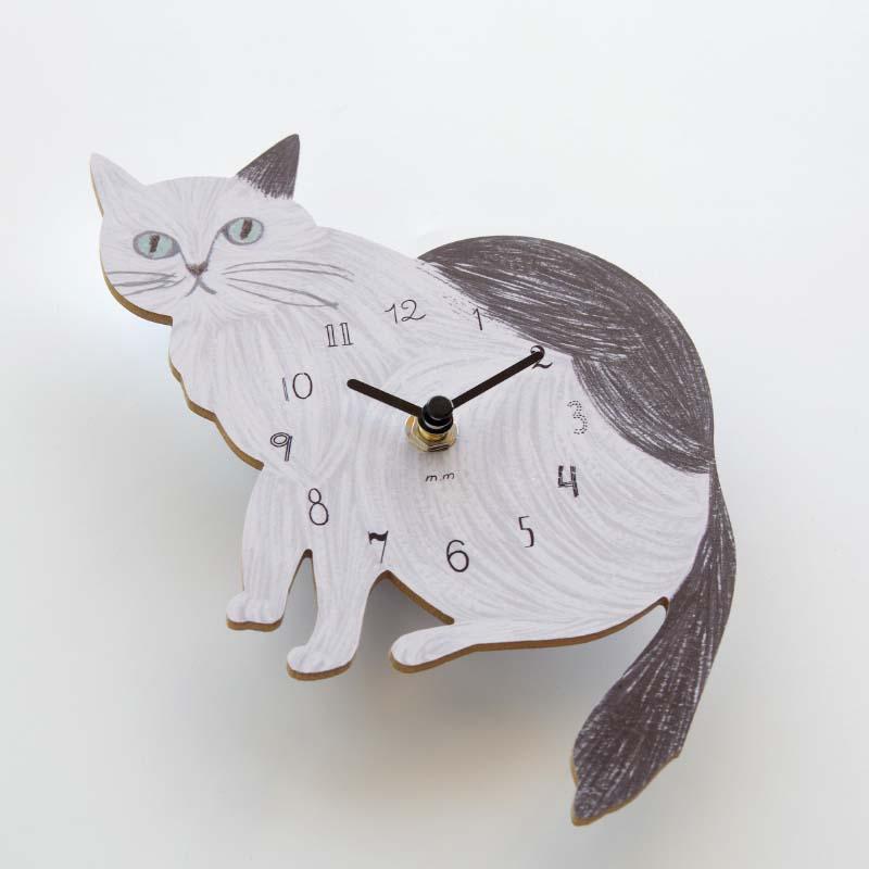 新品　松尾ミユキ　ダイカット クロック　クラウン　猫　ねこ　ネコ 松尾ミユキ ダイカットクロック クラウン Diecut Clock Crown 壁掛け