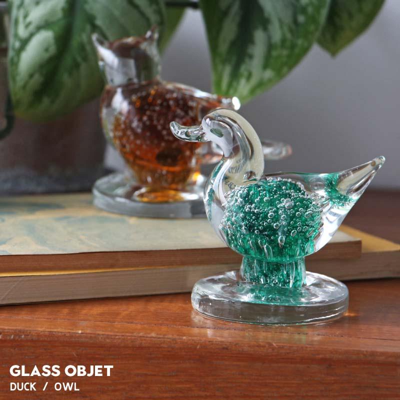 DETAIL（ディテール） ガラスオブジェ ダック オウル Glass