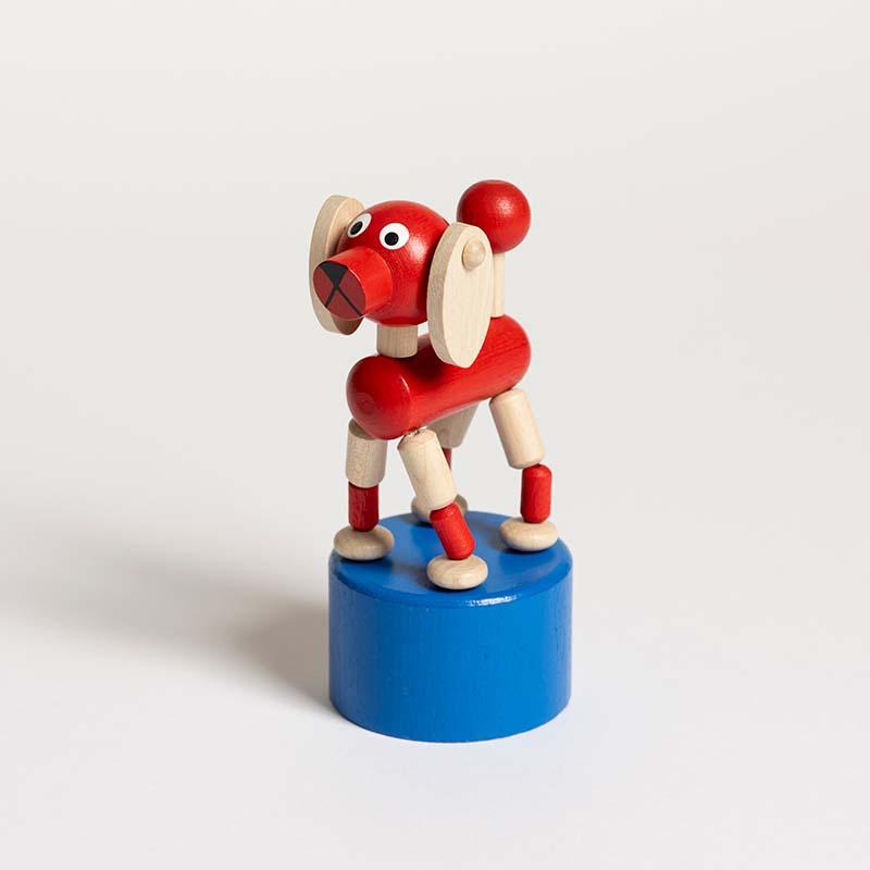 ウッデン プッシュアップ トイ ドッグ Wooden Push Up Toy Dog DETOA