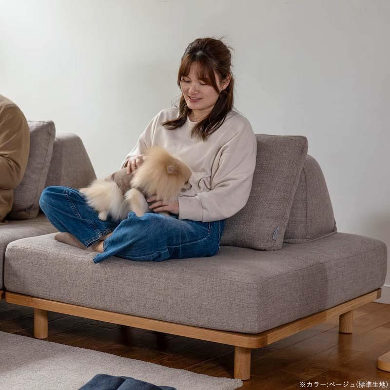 ペット対応生地 Fumi 無駄のないソファ ベースSサイズ+背 セット