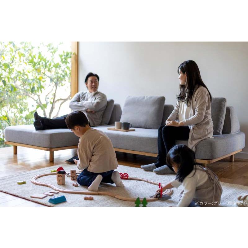 ペット対応生地 Fumi 無駄のないソファ ベース×2+背×3 セット ベージュ