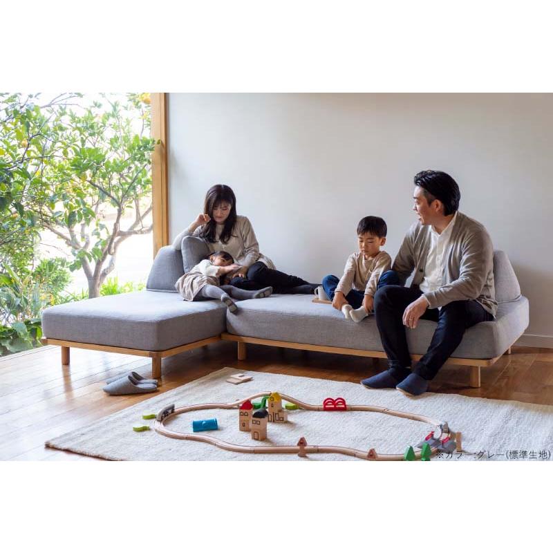 ペット対応生地 Fumi 無駄のないソファ ベース×2+背×3 セット ベージュ