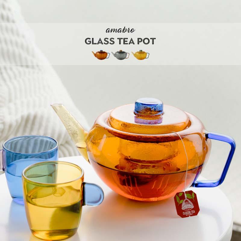 amabro（アマブロ） ガラス ティーポット GLASS TEA POT 耐熱ガラス