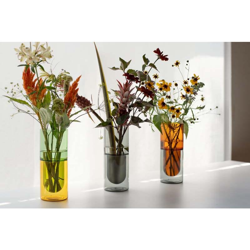 ダブルウォール ベース Lサイズ アマブロ DW VASE L size amabro ガラス 耐熱 花瓶 フラワーベース 植物 キャンドルホルダーの画像