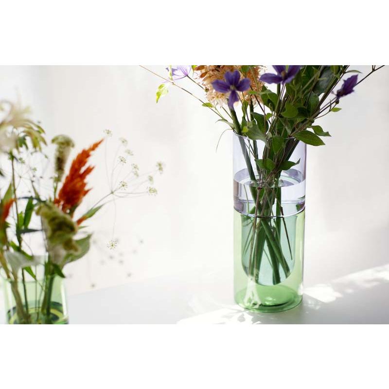 ダブルウォール ベース Lサイズ アマブロ DW VASE L size amabro ガラス 耐熱 花瓶 フラワーベース 植物 キャンドルホルダーの画像