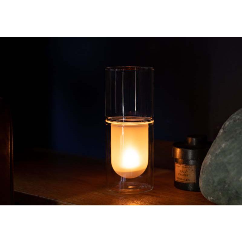 ダブルウォール ベース Lサイズ アマブロ DW VASE L size amabro ガラス 耐熱 花瓶 フラワーベース 植物 キャンドルホルダーの画像