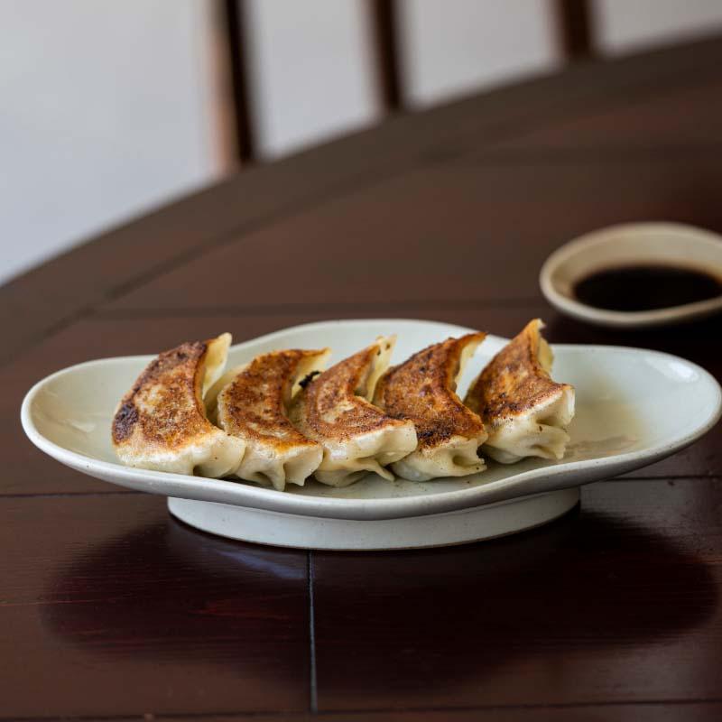 五十嵐可菜 餃子皿 zen to ゼント アイボリー/ウグイス 中華可菜飯店
