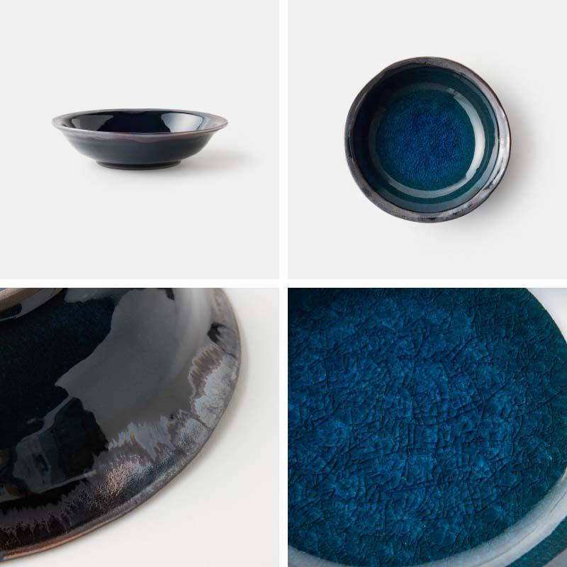 中深皿 信楽四季彩陶 小暑 OMUSUbee 丸十製陶 THE HARVEST 翠雨/夏の宵