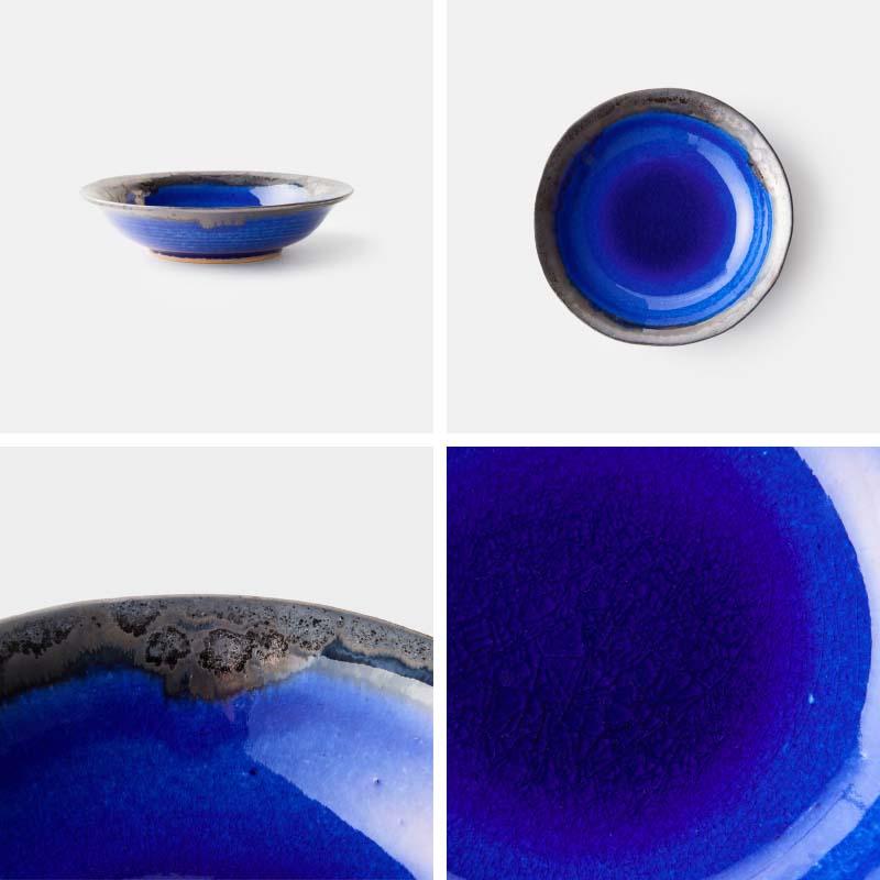 中深皿 信楽四季彩陶 小暑 OMUSUbee 丸十製陶 THE HARVEST 翠雨/夏の宵