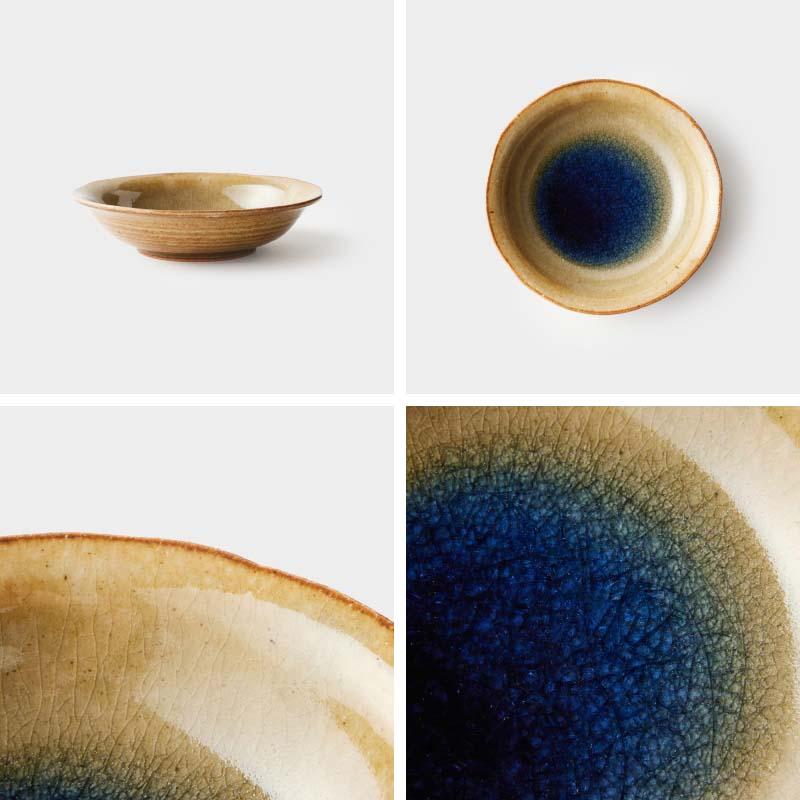 中深皿 信楽四季彩陶 小暑 OMUSUbee 丸十製陶 THE HARVEST 翠雨/夏の宵