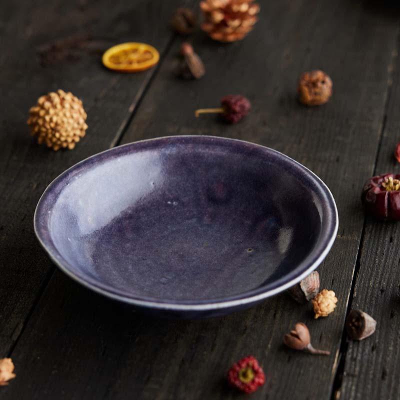 中深皿 信楽四季彩陶 霜降 OMUSUbee 丸十製陶 THE HARVEST 穂芒/露時雨